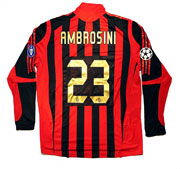 maglia autografata dal capitano del Ac Milan Massimo Ambrosini