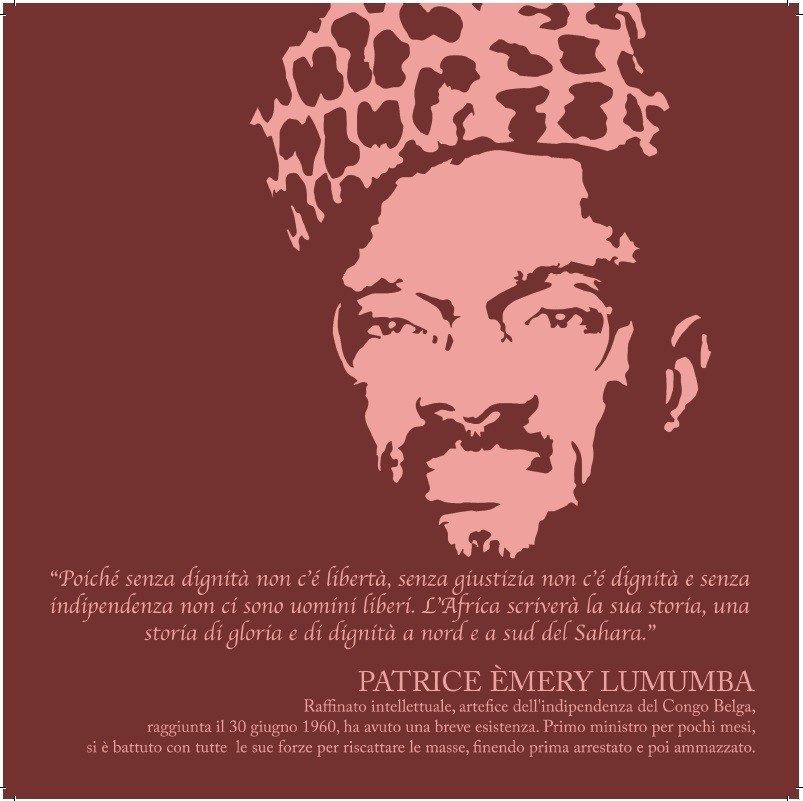 pagina del calendario dedicato a Patrice Lumbumba primo presidente del Congo post coloniale