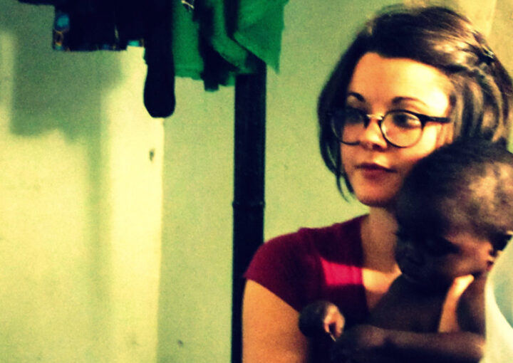 Clarice presso il centro nutrizionale